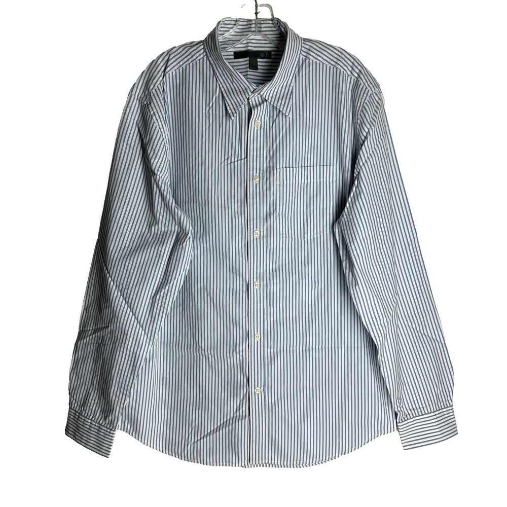 NWOT Old Navy Mens Long Sleeve Striped Shirt Classic Oxford Button-Down Size L